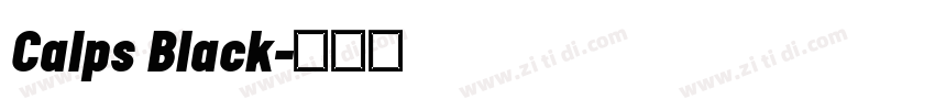 Calps Black字体转换